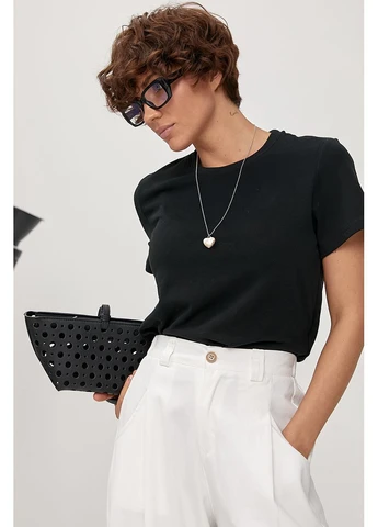 Однотонная трикотажная футболка Lurex - (379540254)