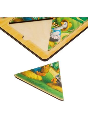 Деревянный пазл-вкладыш "Овцы и гуси" (ПСД181) PSD181 в рамке Ubumblebees (334153464)