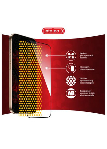 Скло захисне (1283126593802) Intaleo Full Glue Apple iPhone 16 Pro Black (366479488)