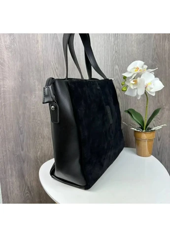 Сумка жіноча замшева чорна MDR No Brand (385867429)
