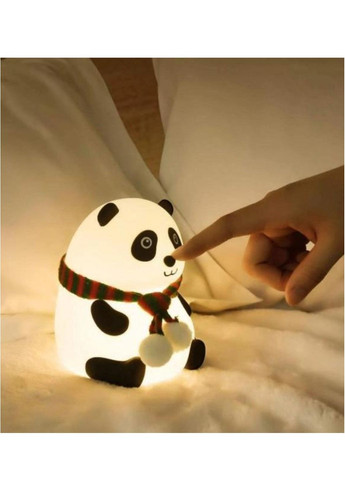 Ночник настольная лампа на аккумуляторе светильник аккумуляторный для ребенка в детскую USB силиконовый Панда 12 см Panda (293246260)