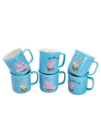 Набор из 6 чашек Peppa Pig, 150 мл, синий HP-15-17-1 Yiwu (351431525)