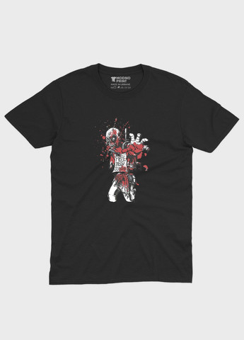 Черная демисезонная футболка для мальчика с принтом антигероя - дедпул (ts001-1-bl-006-015-034-b) Modno