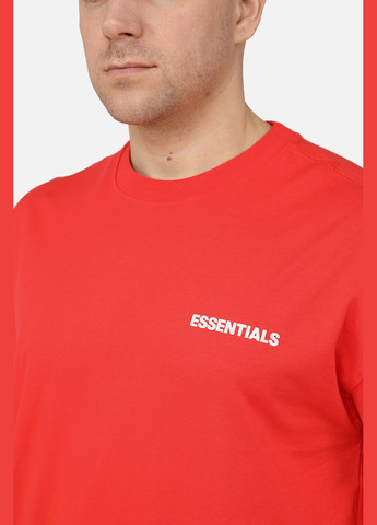 Красная футболка с коротким рукавом мужская цвет красный цб-00272930 Essentials