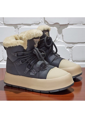 Черные спортивные, повседневные зимние зимние ботинки для девочки на овчине, зимние дутики для девочки, зимние хайтопы для девочки, зимние ботинки на липучках Tom.M