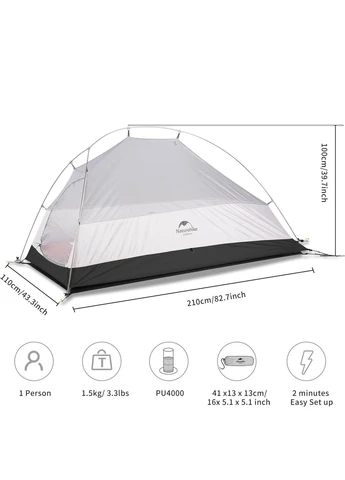 Палатка одноместная синая Cloud Up NH18T010-T Naturehike (358935467)