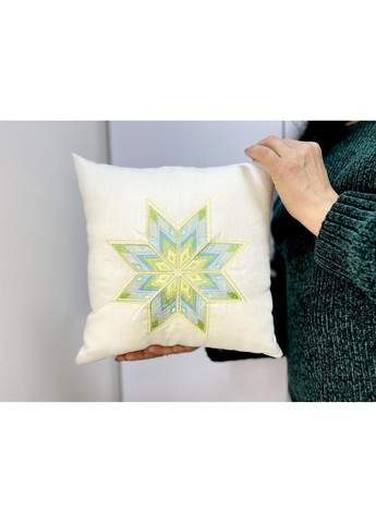 Подушка оберег Алатырь молочный лен (NF0169) Tiferet-NF (371772274)