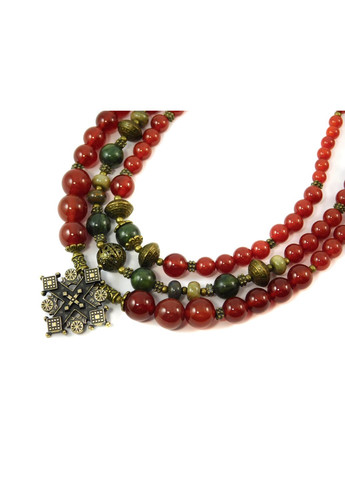 Ожерелье "Эрида" Сердолик, Жадеит, Яшма Fursa fashion (322314200)