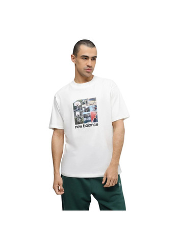 Белая футболка мужская hoops graphic mt41598sst New Balance