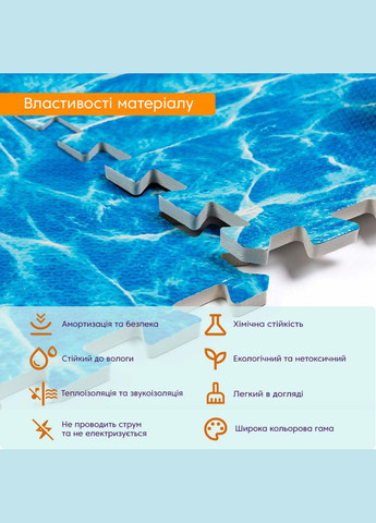 Пол пазл - модульное напольное покрытие 600x600x10мм океан (МР5) SW-00000141 Sticker Wall (325880095)