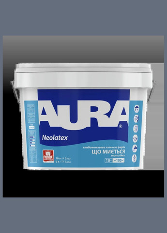 Фарба інтер'єрна глибокоматова Neolatex Біла 1л AURA (317290572)
