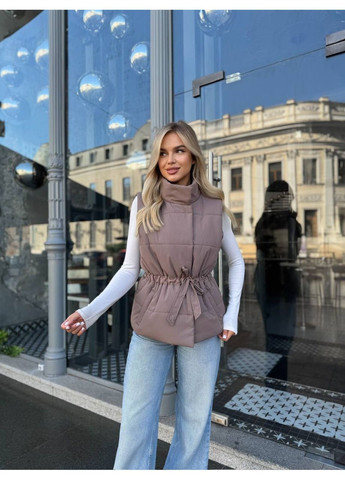 Осенняя жилетка женская на кнопках с кулиской (Замеры в описании) Vione (368708867)