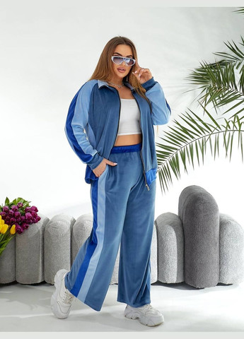 Жіночий велюровий спортивний костюм бежевого кольору New Trend (331869986)