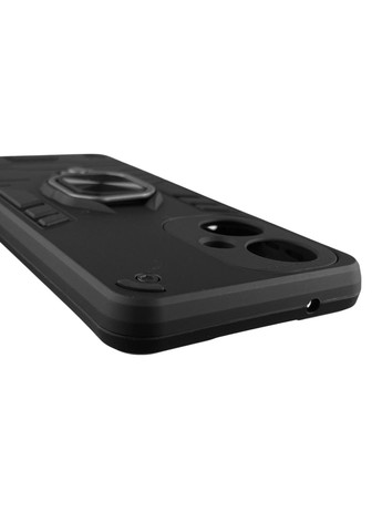 Чохол для телефона Camon 19 Pro (CI8n) броньований з магнітним кільцем-тримачем на техно камон 19 про чорний Tecno (366236200)