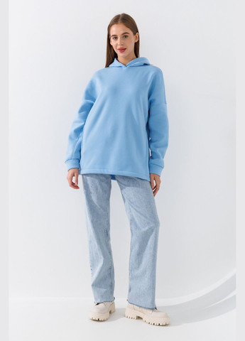 Худі однотонний жіночий 2440 Блакитний shop (2000990834775) On me (339108100)