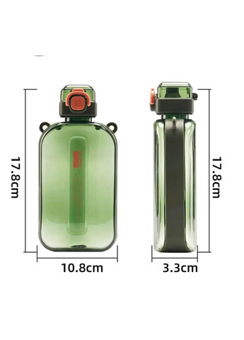 Пляшка для води TREND 780 мл герметична біла з антиковзким покриттям та ремінцем No Brand (296101792)