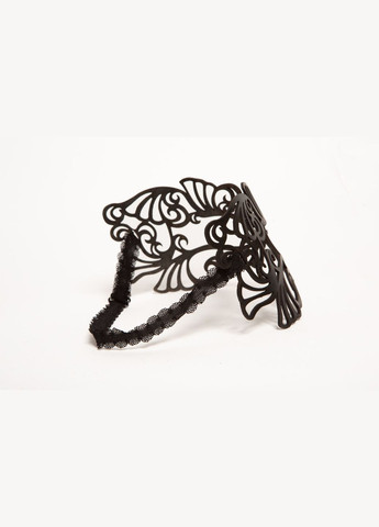 Маска шкіряна ажурна Лисиця чорна MS-12 Edena (307925901)