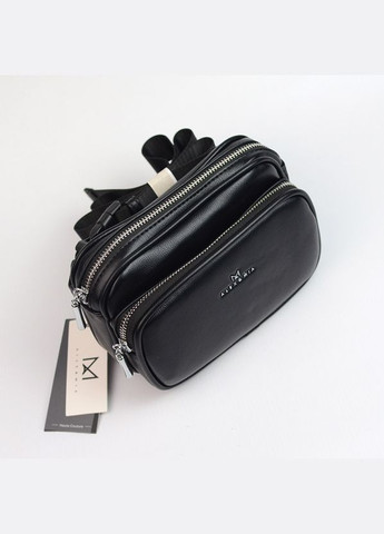 Чорна жіноча маленька нагрудна поясна сумочка бананка через плече Alex&Mia (338182400)