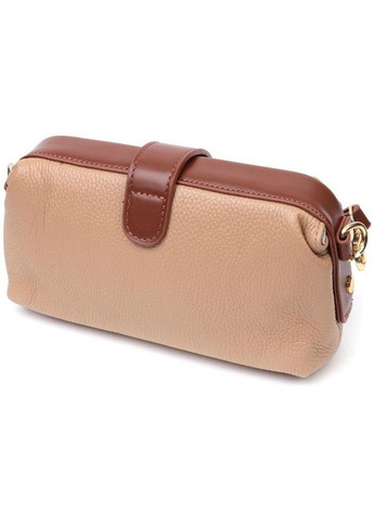 Сумка кросс-боди через плечо для телефона и для документов женская из натуральной кожи маленькая Бежевый 37170 Vintage (361970383)