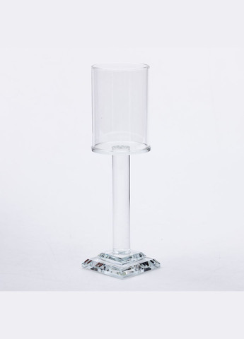Подсвечник декоративный Cylinder стеклянный на квадратной основе 23 см Yiwu (328603967)