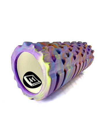 Масажний ролик Grid Roller 33 см v.1.1 Multi Фіолетовий EasyFit (362440872)