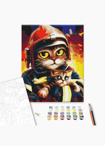 Картина по номерам Котик ГСЧС Марианна Пащук 40 х 50 BS53236 Brushme (348359676)