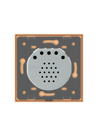 Сенсорная кнопка 2 сенсора Сухой контакт золото стекло (VL-C702IH-13) Livolo (370972107)