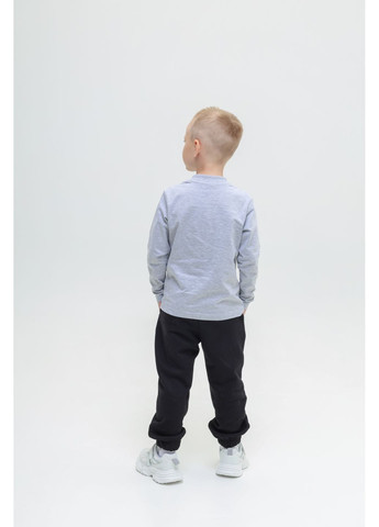 Светло-серая футболка с рукавом бобби серый меланж образец NEWGEN