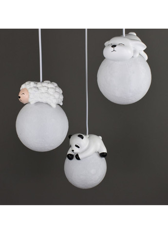 Люстра подвесная на 3 лампочки 28263 Белый 25-140х30х30 см. Sunnysky (365680445)