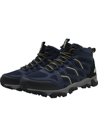 Темно-синие осенние мужские осенне-зимние ботинки темно-синие с желтыми акцентами для ежедневного ношения. Umbro