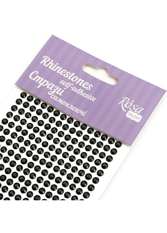 Стразы самоклеящиеся Черные 5мм 375шт Rosa Talent (362661640)