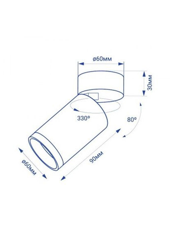 Накладной поворотный светильник ML180 черный (41877) Feron (305755144)