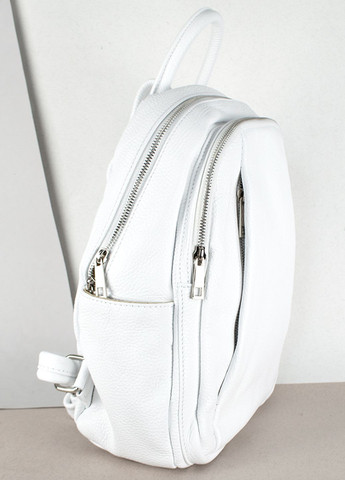 Рюкзак жіночий шкіряний міський 02443 білий Virginia Conti (289060393)