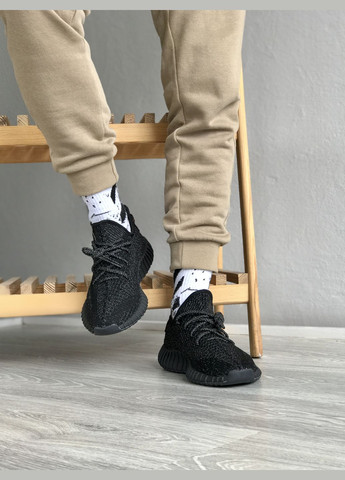 Чорні Осінні кросівки чоловічі і жіночі adidas yeezy boost 350 reflective black | адідас ізі буст 350 рефлективні чорні No Brand