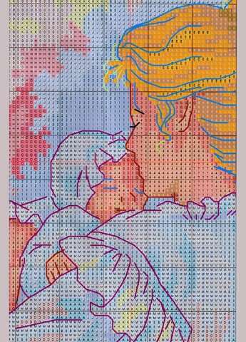 Набір для вишивання за нанесеною на канву схемою "Maternal Love 3". AIDA 14CT printed, 21*21 см Joy Sunday (313614502)
