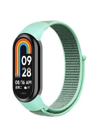 Ремінець Nylon для Mi Band 8/9/10 протиударний колір хакі Smart Watch (370168988)