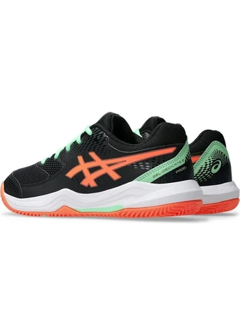 Кросівки тенісні дитячі чорно-помаранчево-м'ятні 1044A064-002 Asics GEL-DEDICATE 8 PADEL (396999665)