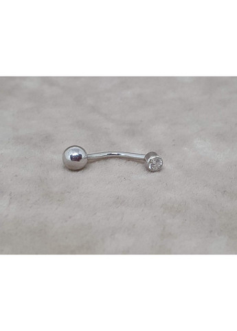 Срібна сережка для пірсингу пупка. 7015U UMAX (352196535)