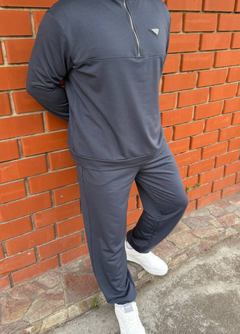 Графітовий демісезонний костюм-двійка: штани та кофта брючний Allthings