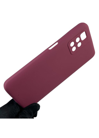 Чохол для Redmi 10 (4G) силіконовий з мікрофіброю нековзний на сяомі редмі 10 4г бордовий Xiaomi (366389799)