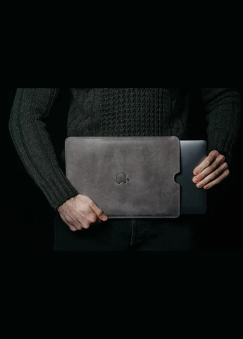 Шкіряний чохол для MacBook FlatCase Сірий 13.3 Skin and Skin (290850364)