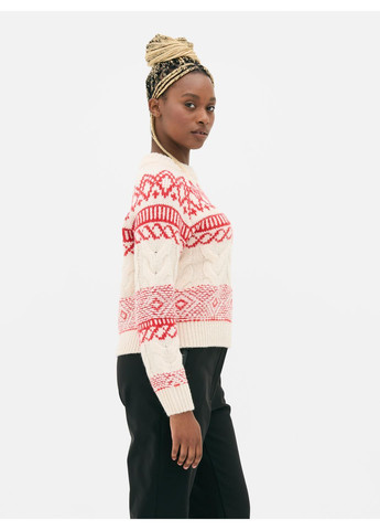 Светло-бежевый джемпер зима,светло-бежевый в узоры, Primark