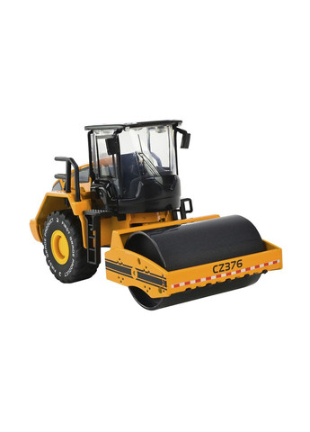 Строительная техника металлическая – Однобарабанный каток в масштабе 1:50 цвет разноцветный ЦБ-00289175 АВТОПРОМ (370499641)