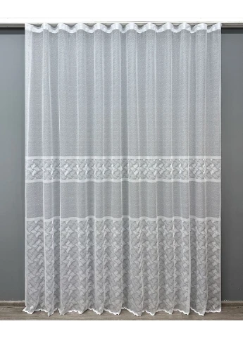Тюль 1679т Преміум Жакард Білий 300х250 см (42-0863) VR-Textil (369563453)