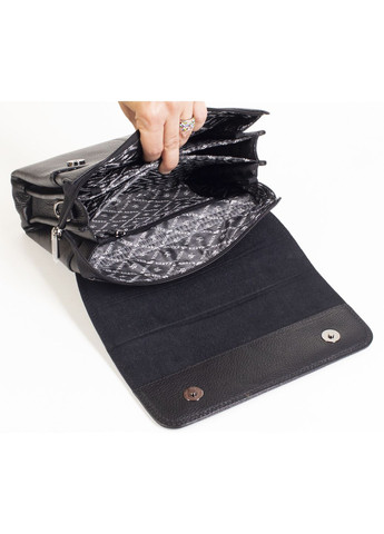 Чоловіча класична шкіряна барсетка 0528-45 чорна Karya (367735245)