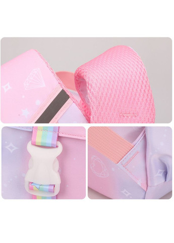 Шкільний рюкзак для дівчинки Yufei в школу 4-9 клас Рожево-фіолетовий нейлоновий водонепроникний портфель 43*30 см Princess (372003686)