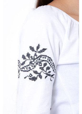 Біла вишиванка жіноча з довгим рукавом (p-8509) Носи своє візерунок українська символіка (363043053)