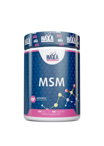Препарат для суставов и связок MSM 500 mg, 180 капсул Haya Labs (293343019)