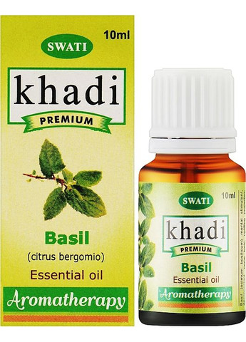Ефірна олія "Базилік" Premium Essential Oil 10ml (1228676-31101473) Khadi Swati (368744752)