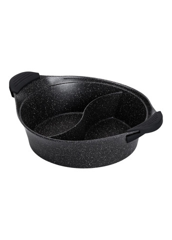 Алюмінієва каструля Ø 30 см 2-ступінчасте мармурове антипригарне покриття Чорний MGC (356460636)